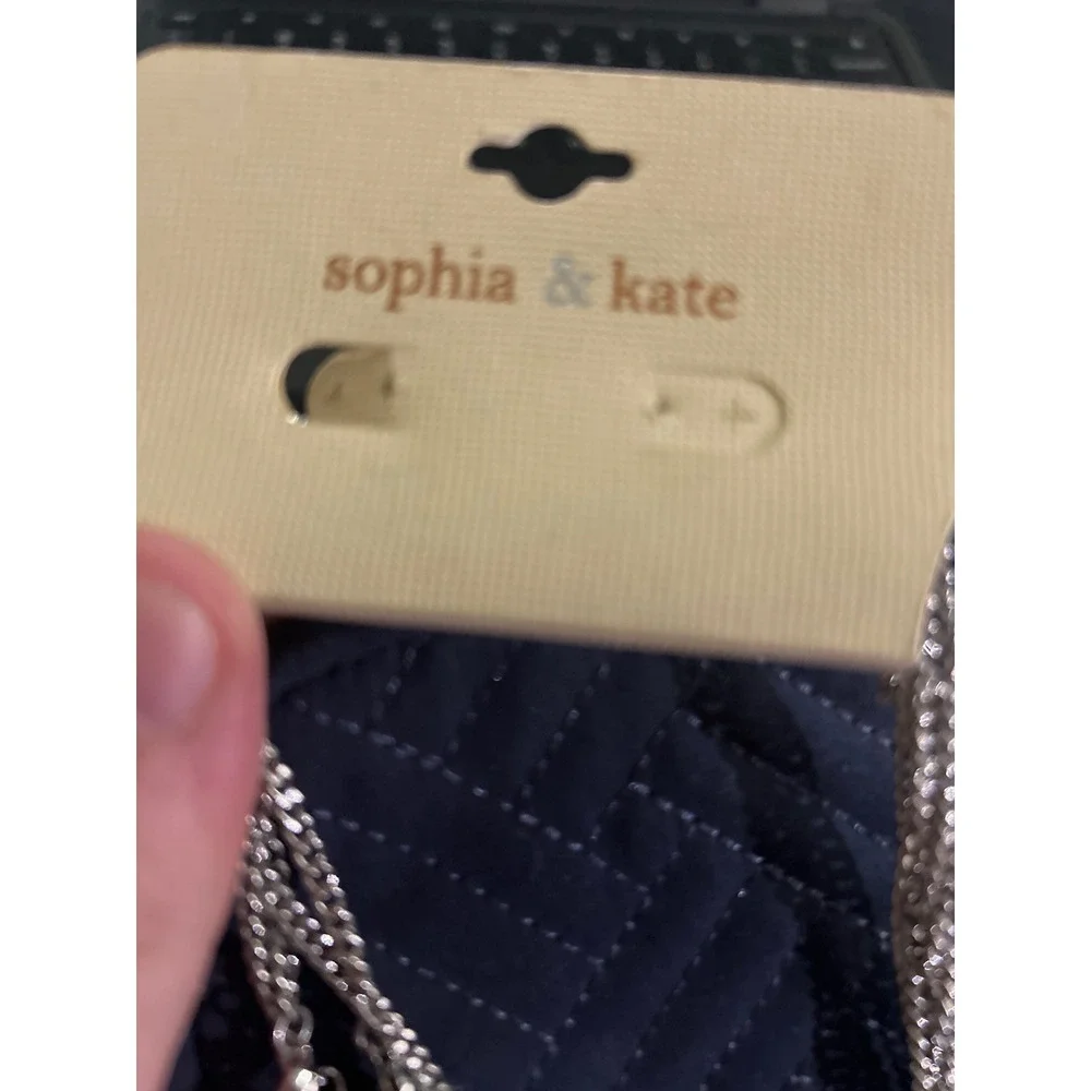 Sophia & Kate Necklace Multi‎ Strand Beaded Silver Tone Chain Costume Jewelry